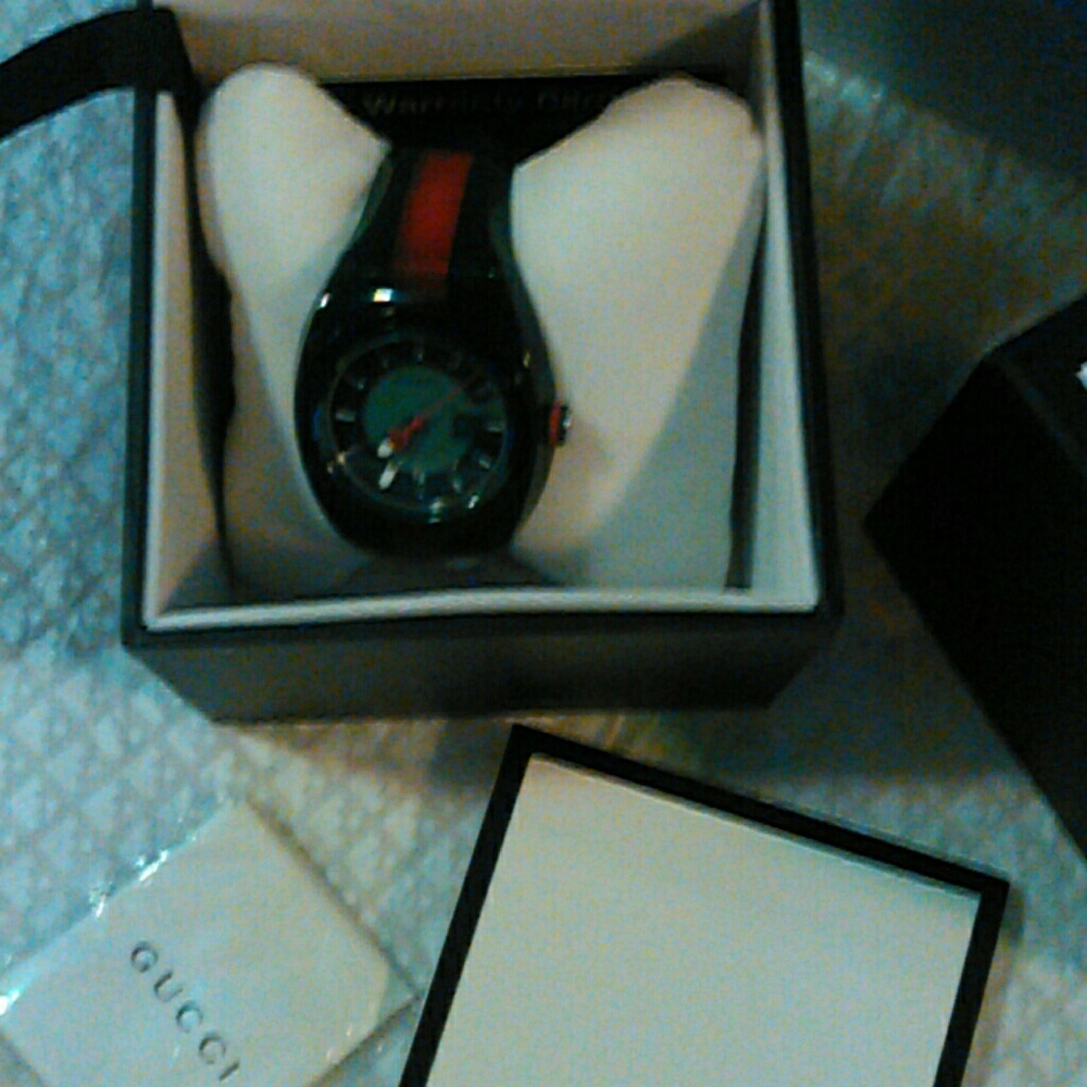 Sync Green Dial Men's Two Tone Rubber Watch
